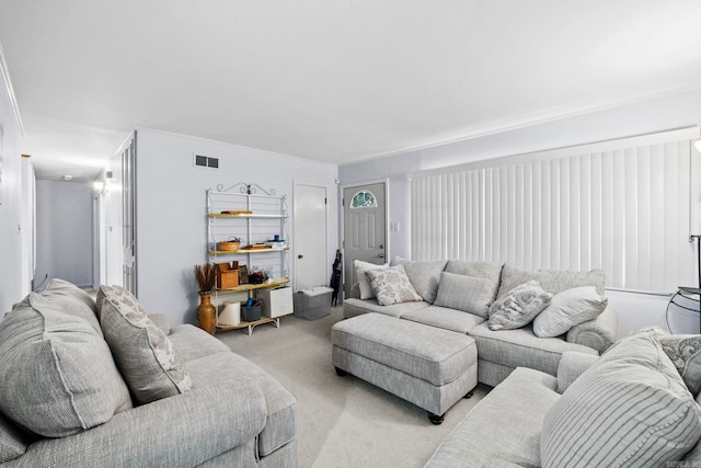 view of carpeted living room