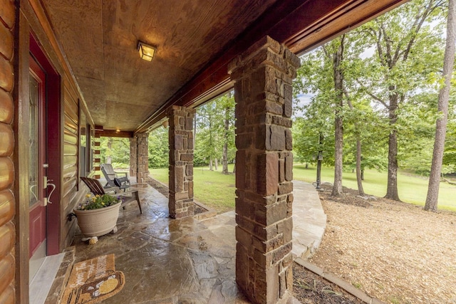 view of patio / terrace featuring a porch