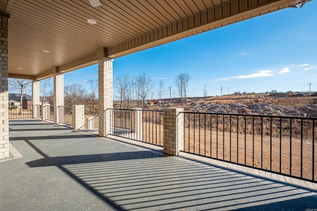 view of patio / terrace with ceiling fan