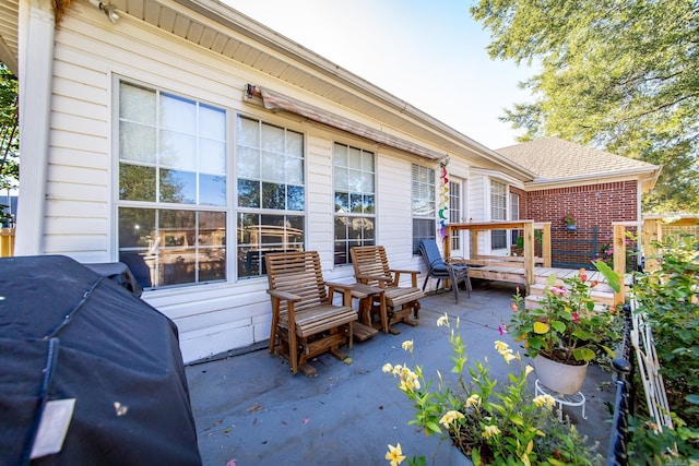 view of patio / terrace featuring area for grilling