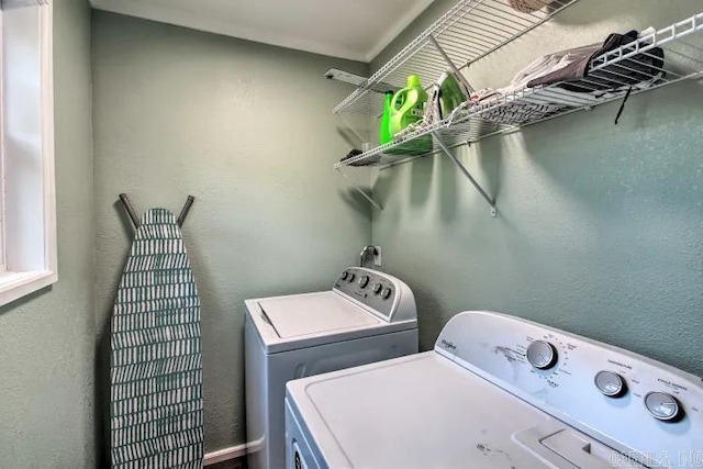 laundry area featuring washer and clothes dryer