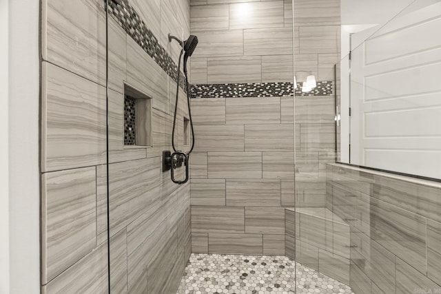 bathroom featuring walk in shower