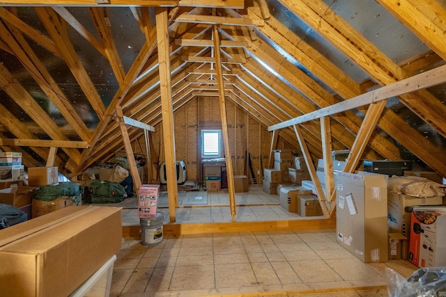 view of attic