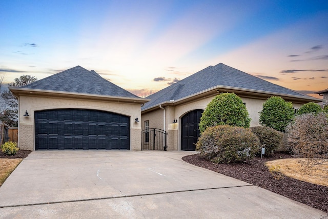 view of front of home featuring a garage