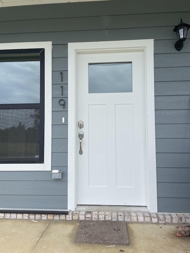 view of doorway to property