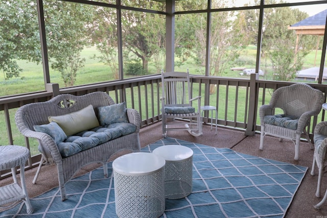 sunroom / solarium featuring plenty of natural light