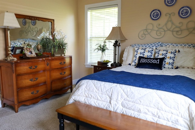 view of carpeted bedroom