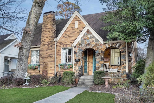 view of english style home