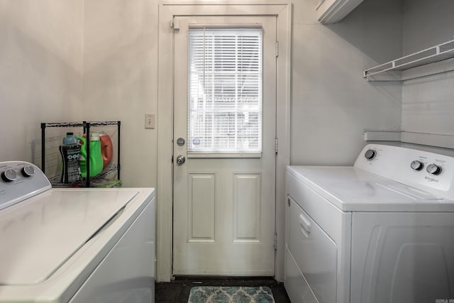 laundry area featuring separate washer and dryer