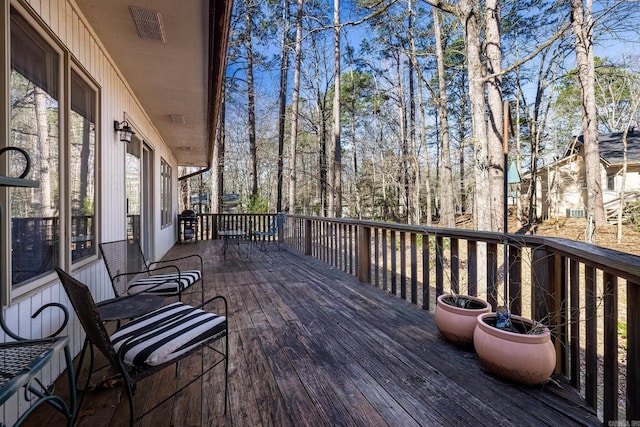 view of wooden terrace