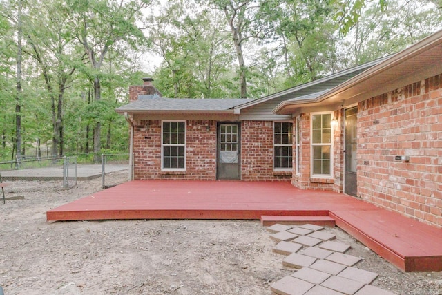 view of patio with a deck