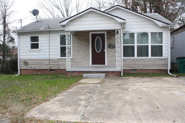 bungalow-style home featuring a porch