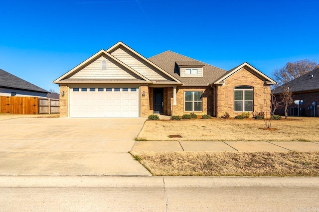 view of front facade with a garage