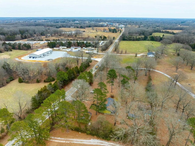 drone / aerial view featuring a rural view