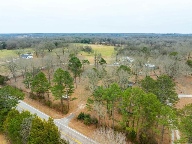 birds eye view of property with a rural view