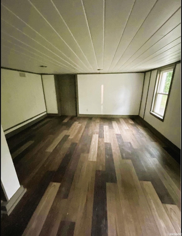 unfurnished room featuring dark hardwood / wood-style floors