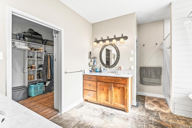 bathroom featuring vanity