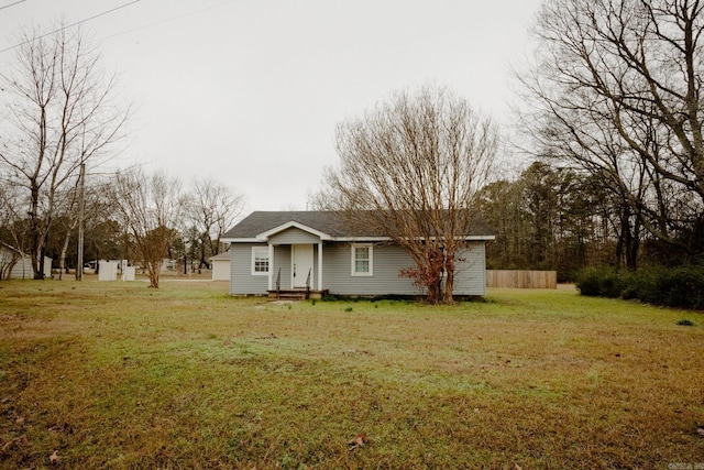 exterior space with a front lawn