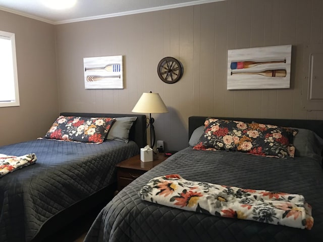 bedroom featuring ornamental molding