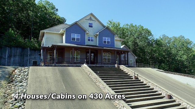 view of front of house featuring covered porch