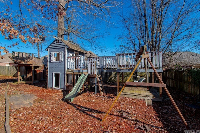 view of jungle gym