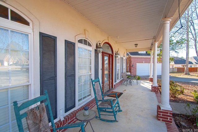 view of patio / terrace with a porch