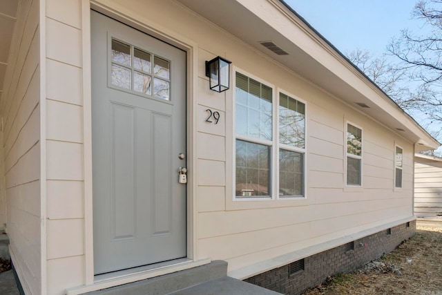 view of doorway to property