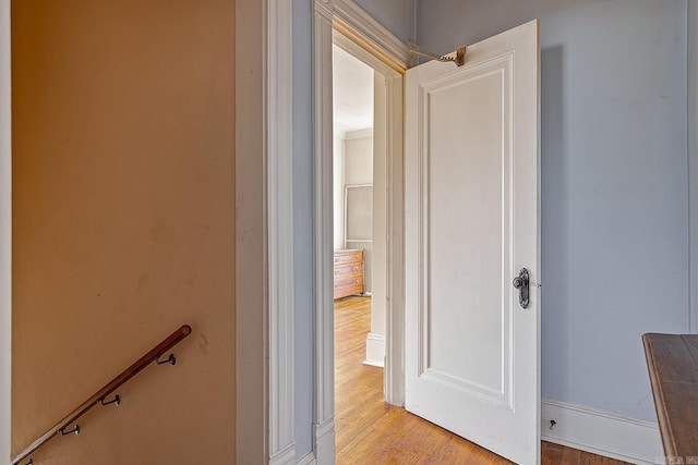 hallway featuring light hardwood / wood-style floors