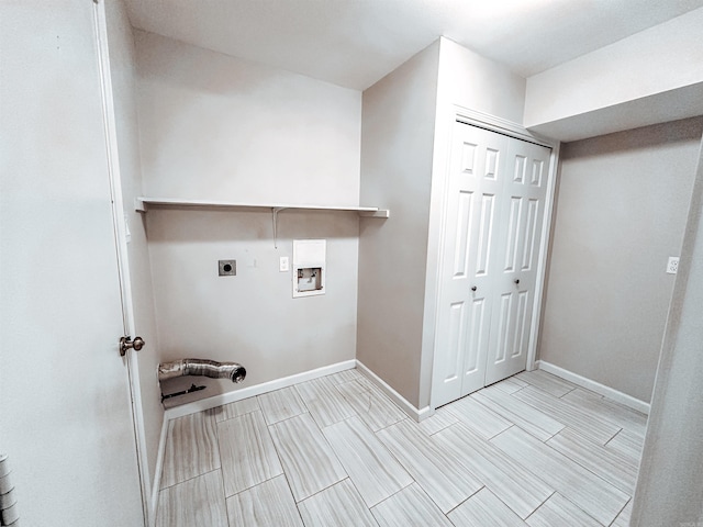 laundry area featuring hookup for an electric dryer and washer hookup