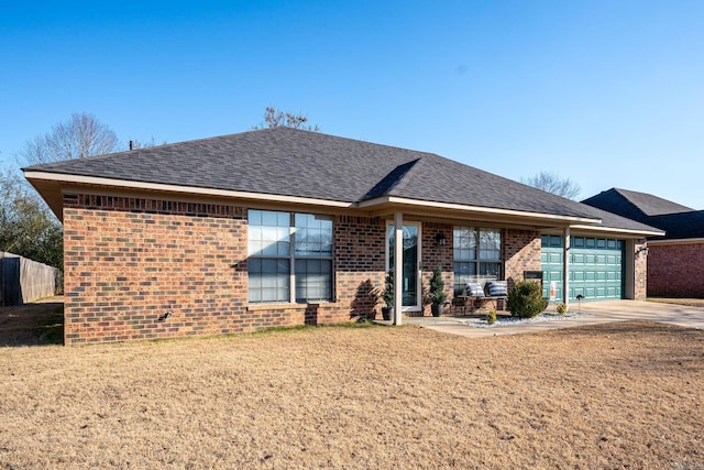 ranch-style home with a garage