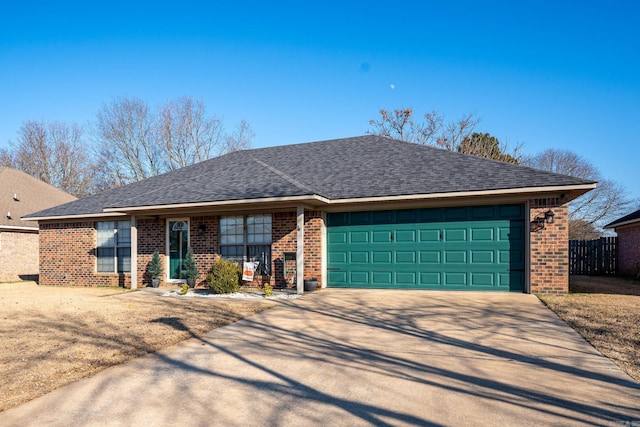 ranch-style house with a garage