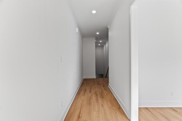 hall featuring light hardwood / wood-style floors