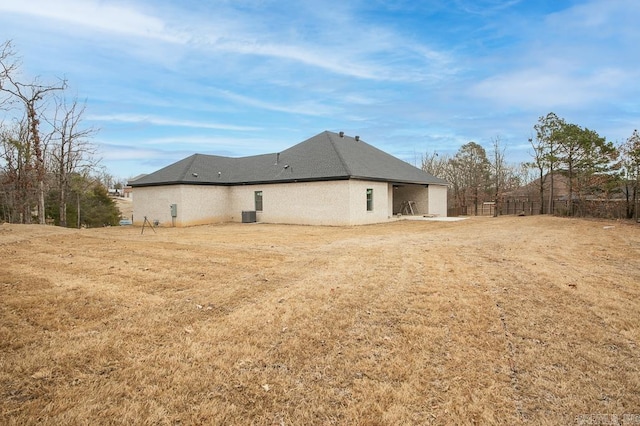 view of property exterior featuring central air condition unit