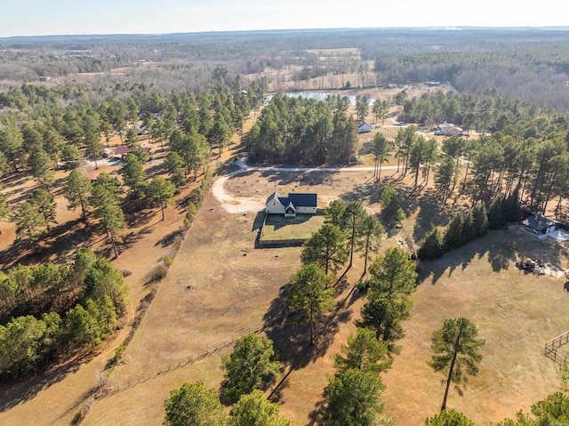 aerial view with a rural view