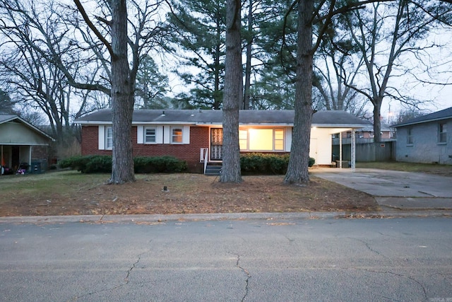 view of ranch-style house