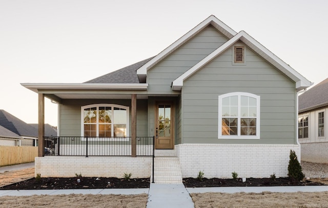 bungalow-style house with a porch