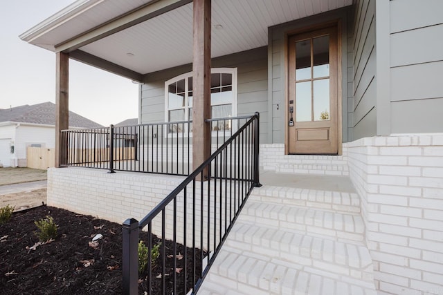 exterior space featuring a porch