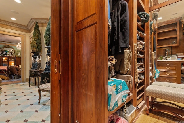 view of walk in closet