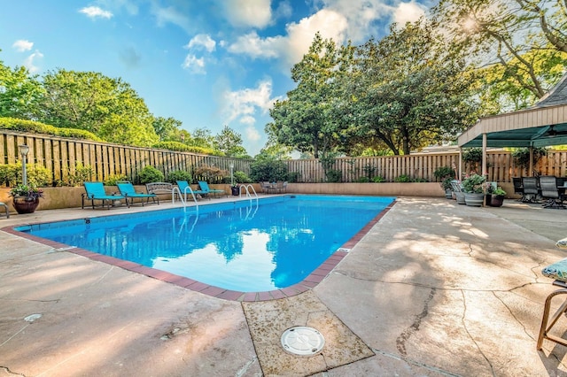 view of pool with a patio area