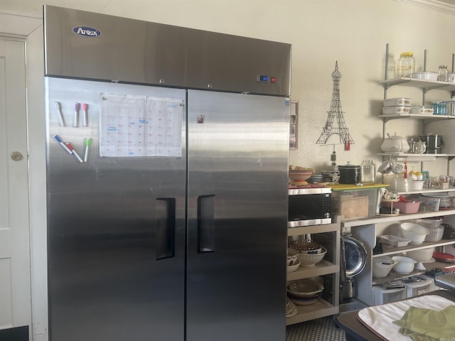 interior space featuring appliances with stainless steel finishes