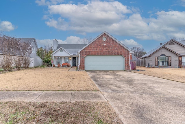 view of front facade featuring a garage