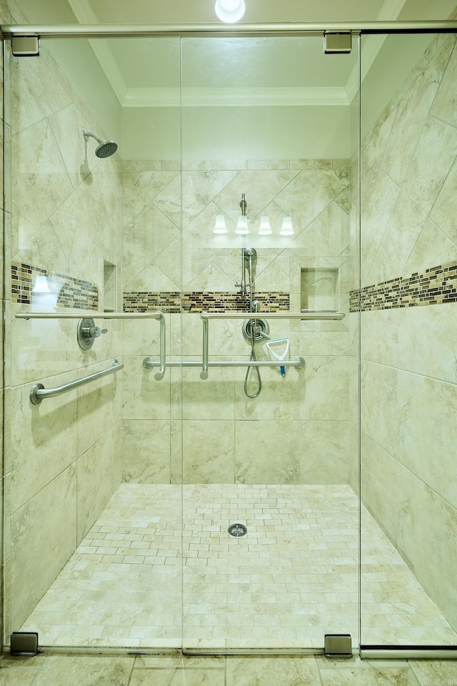 bathroom with an enclosed shower