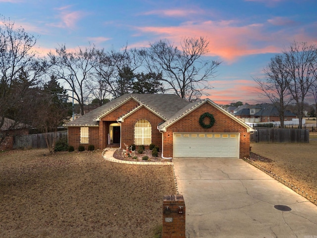 ranch-style house with a garage