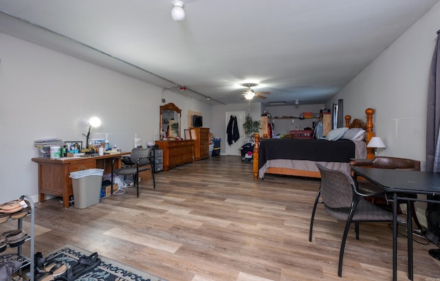 bedroom featuring light wood-type flooring