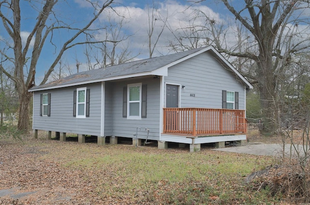 exterior space with a deck