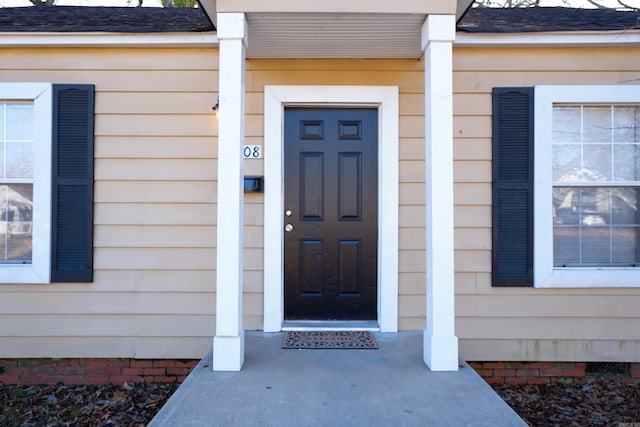 view of doorway to property