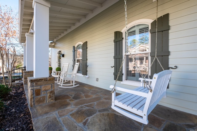 view of patio / terrace featuring a porch