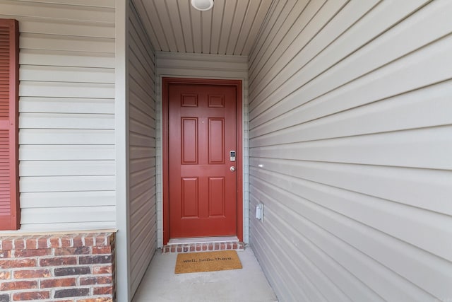 view of doorway to property