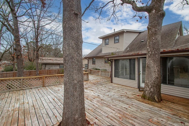 view of wooden deck