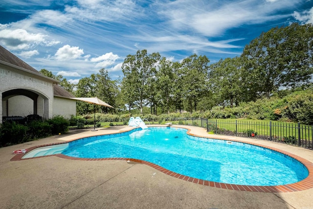 view of pool with a patio area